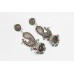 Dangle Jhumki Jhumka Earrings Onyx Pearl Stone Women's Silver 925 Handmade A661